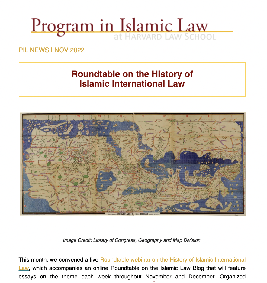 Newsletters  Program in Islamic Law