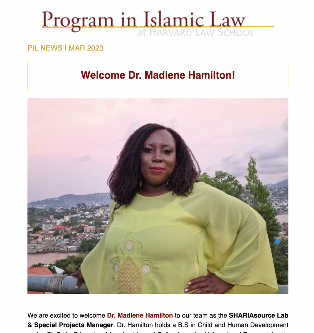 Newsletters  Program in Islamic Law